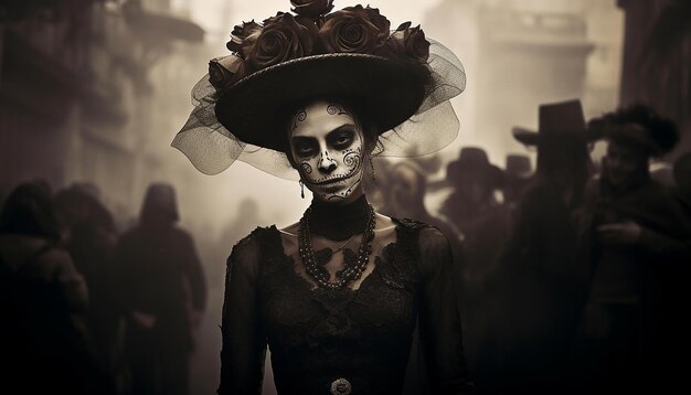 Dia de los muertos sepia