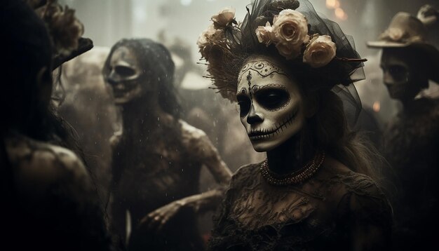 Dia de los muertos sepia