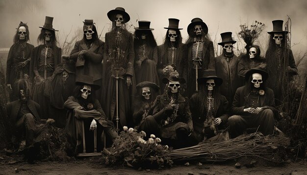 Dia de los muertos sepia