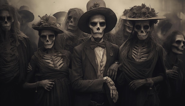 Dia de los muertos sepia