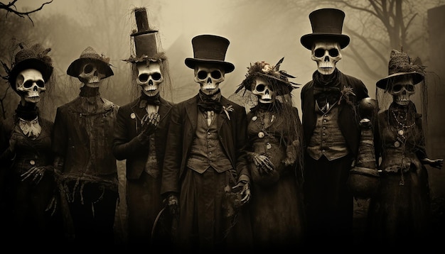 Dia de los muertos sepia