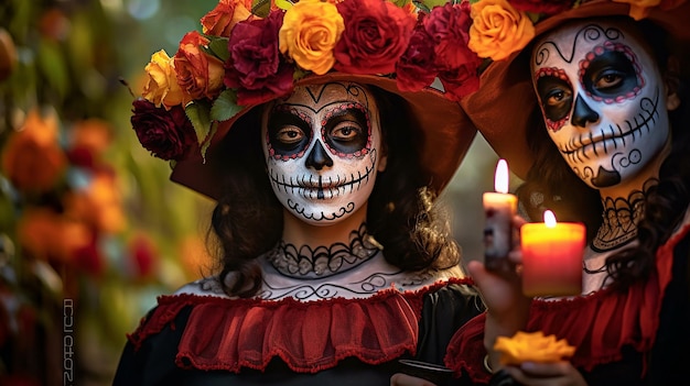 Dia de los muertos skull background event wallpaper attributes and traditions