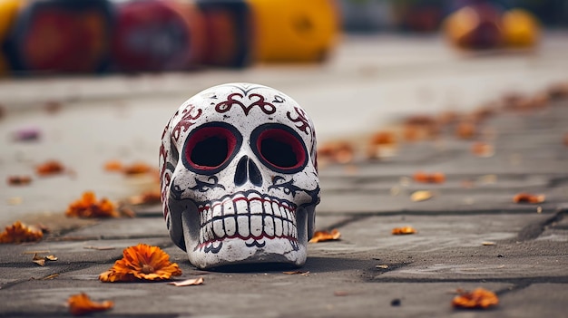 Dia de los muertos skull background event wallpaper attributes and traditions