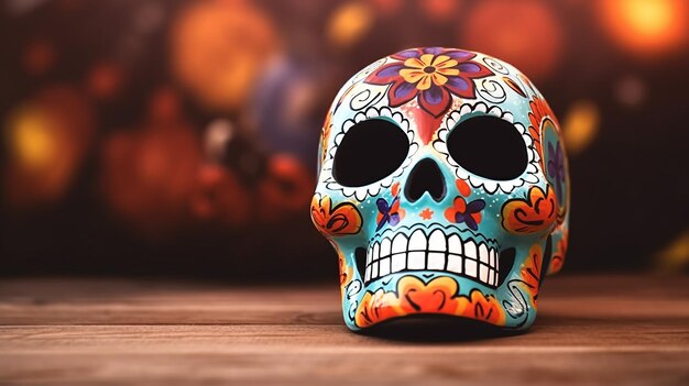 ダイア・デ・ロス・モルデス (Día de los muertos) 頭蓋骨の背景イベントの壁紙属性と伝統