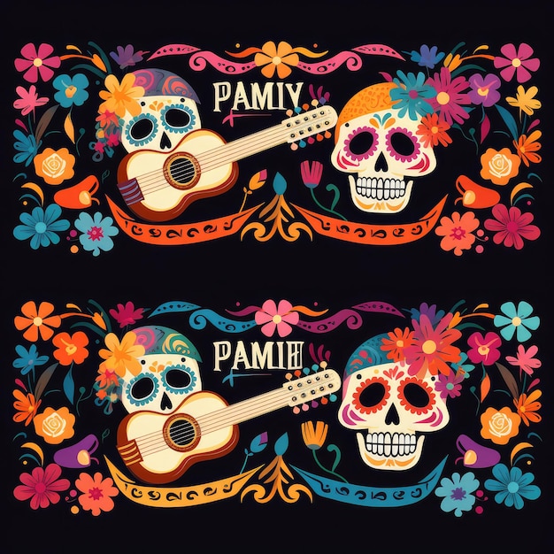 Dia de Los Muertos social media templates Day of Dead