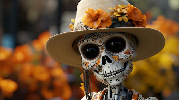 dia de muertos background HD 8k wall paper Stock Photographic image