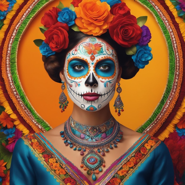 Dia de muertos 배경 그림