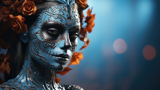 dia de muertos dag van de dode maskerade make-up schrikfeest