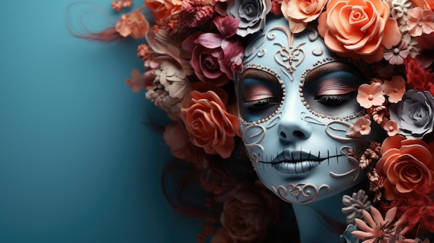 dia de muertos dag van de dode maskerade make-up schrikfeest
