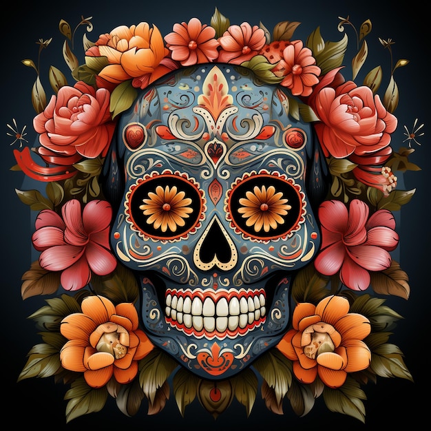 Dia de muertos illustratie Mexicaans traditioneel feest