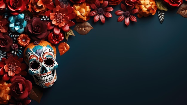 Dia de muertos traditionele Mexicaanse feestdag ter ere van de nagedachtenis van overleden familieleden en vrienden. Er wordt aangenomen dat zielen van overledenen tijdelijk naar de aarde terugkeren om met hun dierbaren te communiceren