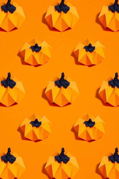 Foto diagonaal halloween papier pompoenen monochroom patroon