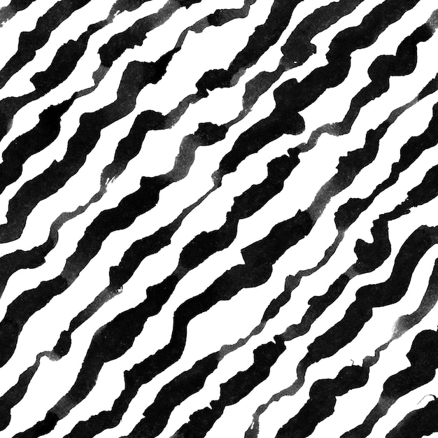 Photo diagonal ink stripes black and white seamless handdrawn pattern