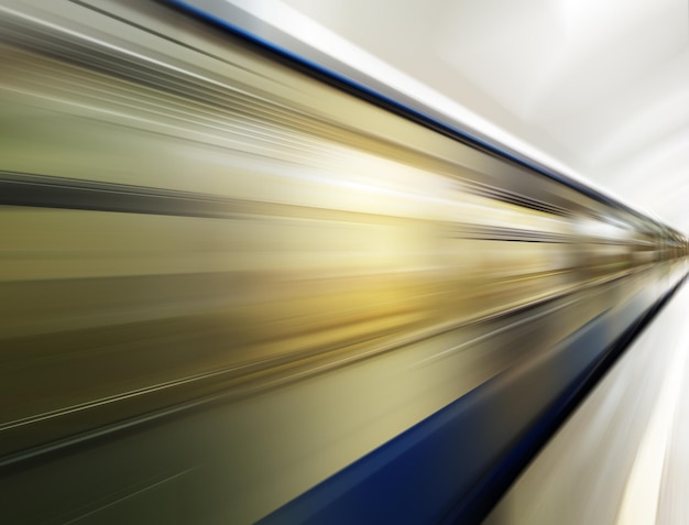 Diagonal motion blur metro train background hd