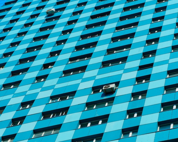 Diagonal windows of aqua building background