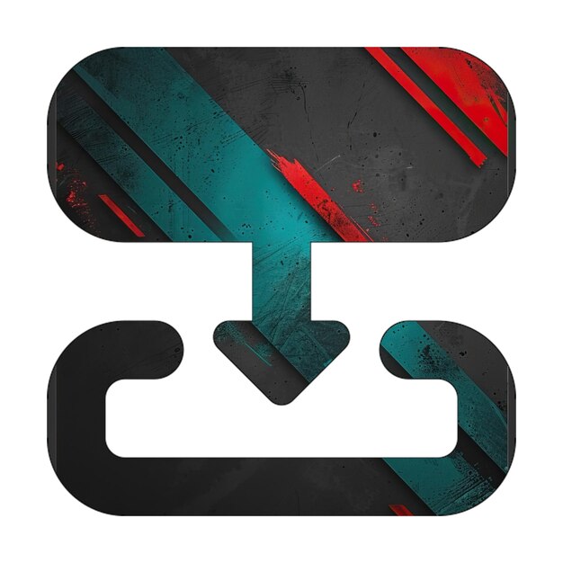 Photo diagram next icon diagonal black green red