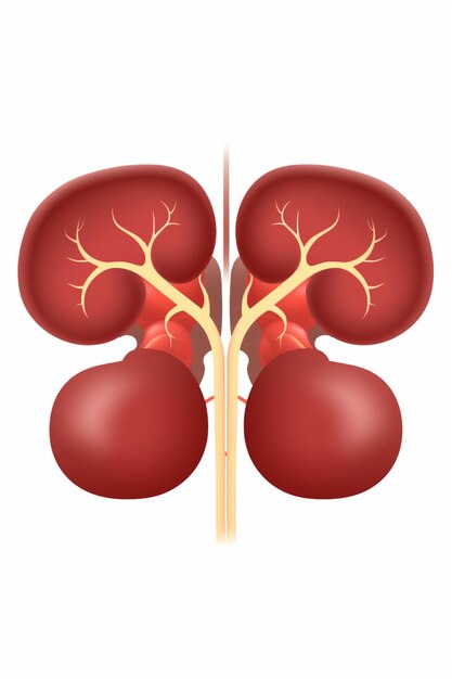 A diagram of the kidneys and the kidneys.