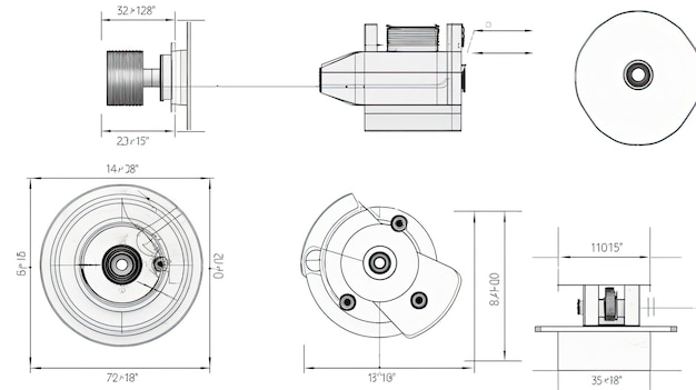 Photo a diagram of a light bulb and a diagram showing the components of a light.