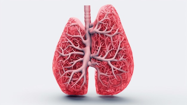 A diagram of the lungs