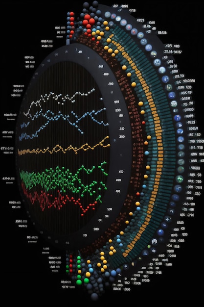 Photo a diagram of the number of people in the world