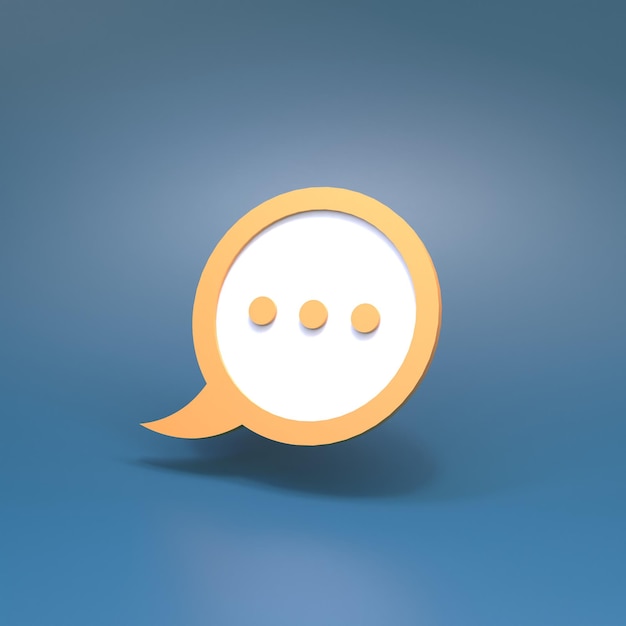 Dialogue or chat bubble 3d render