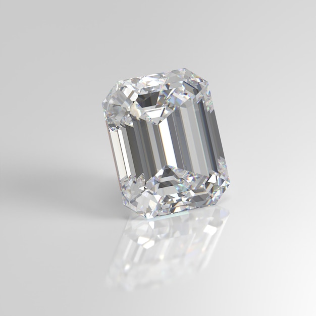 Diamant edelsteen smaragd 3D render