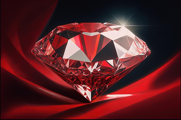 Diamant op rood