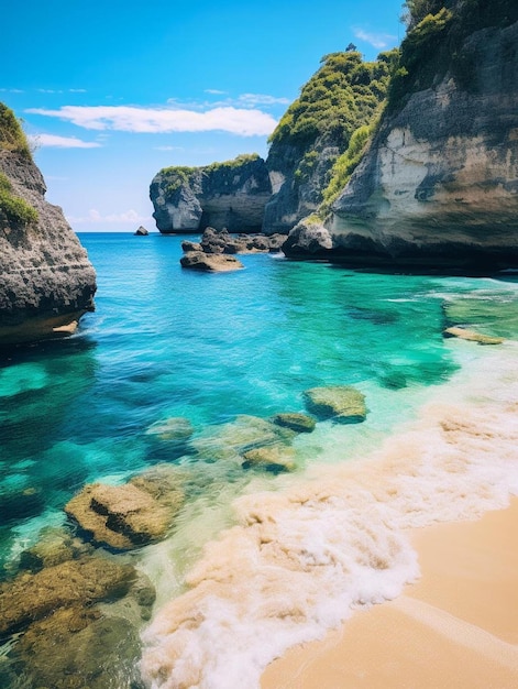 Diamond beach is a stunning hidden beach located at the bottom of a sheer cliff on the eastern tip