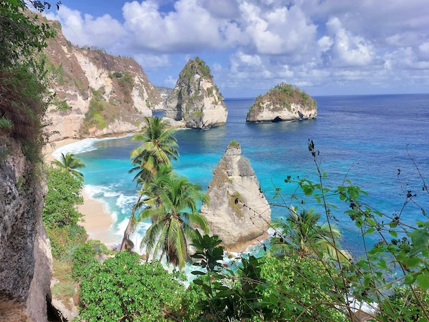 Diamond beach on the island of Nusa Penida