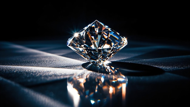 A diamond on a black background