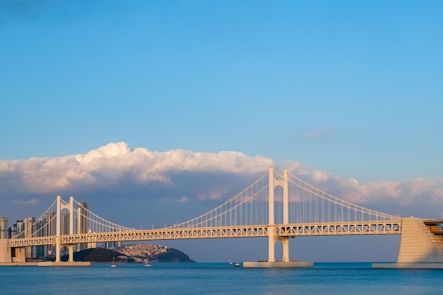 Diamond BridgeGwangan Bridge facade in BusanKorea