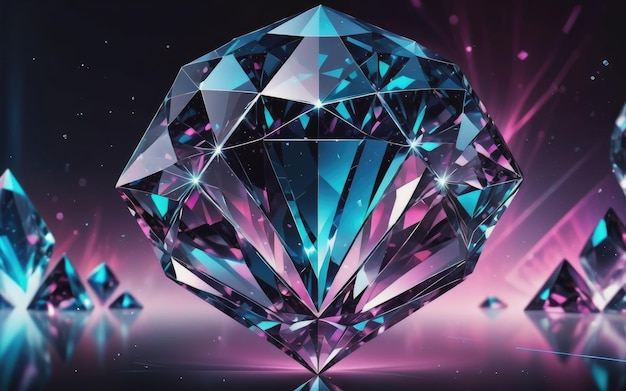 Photo diamond crystal glass modern futuristic background