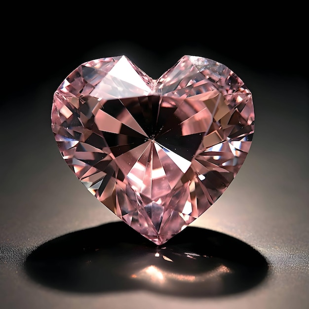 Diamond heart on a dark background