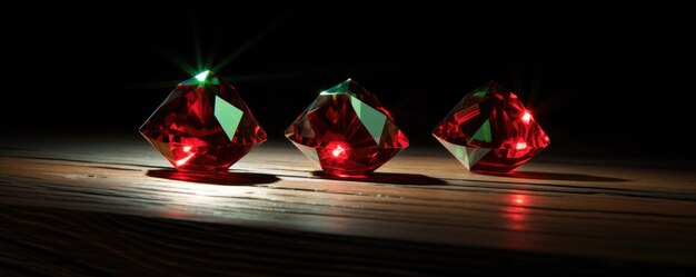 diamond illustration red green crystal on wide background