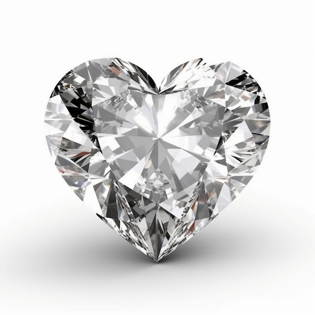 A diamond is in the shape of a heart.