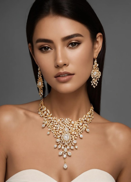 Diamond jewelry luxury and fashion jewelry ai generative