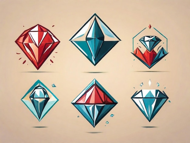 다이아몬드 로고 템플릿 터 아이콘 일러스트레이션 디자인