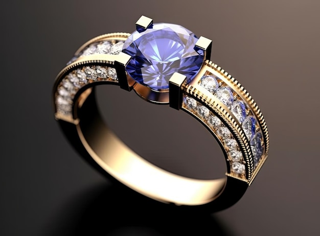 Diamond Ring Isolated gemaakt met generatieve AI-technologie