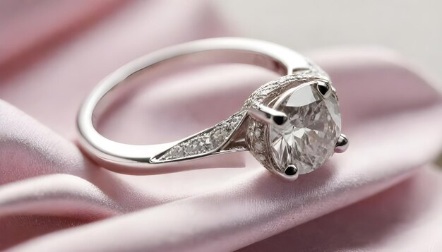 Photo a diamond ring with a diamond on it