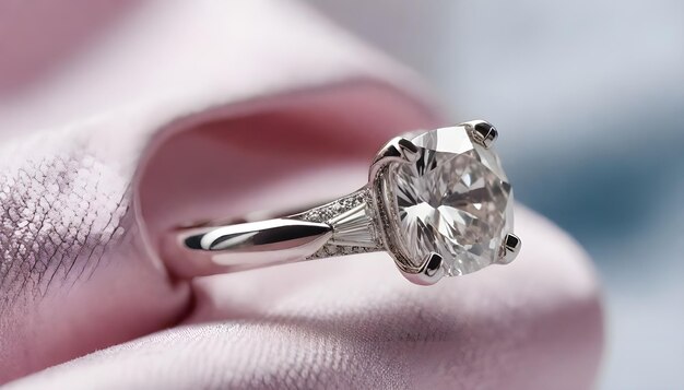 Photo a diamond ring with the word diamond on it