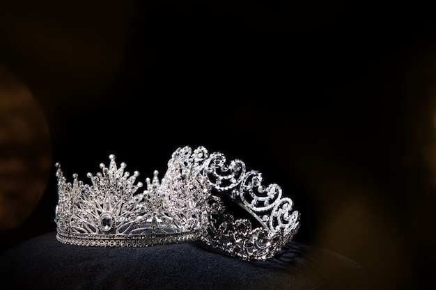 Photo diamond silver crown for miss pageant beauty contest