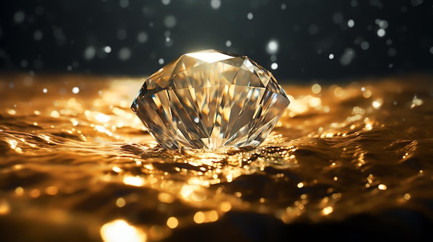 a diamond on a surface