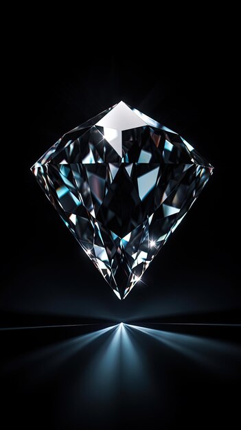 a diamond that is on a black background