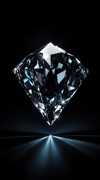 Photo a diamond that is on a black background