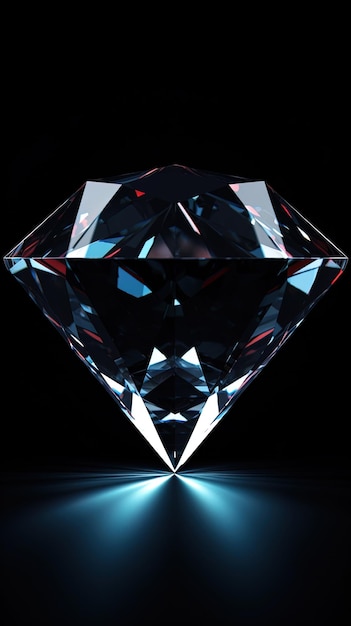 Photo a diamond that is on a black background