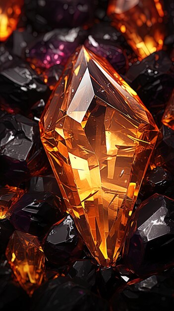 a diamond that is yellow and orange