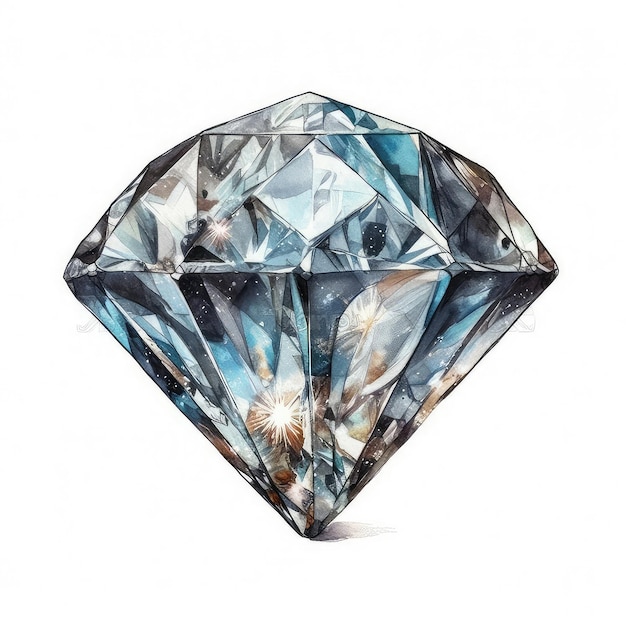 diamond watercolor