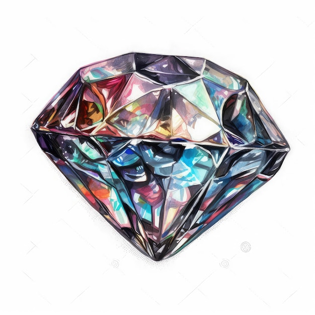 diamond watercolor