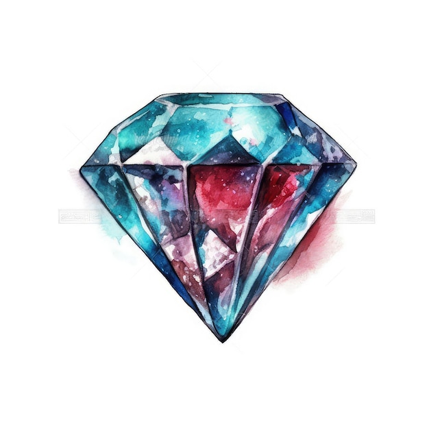 diamond watercolor