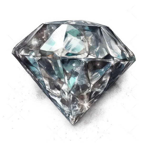 diamond watercolor